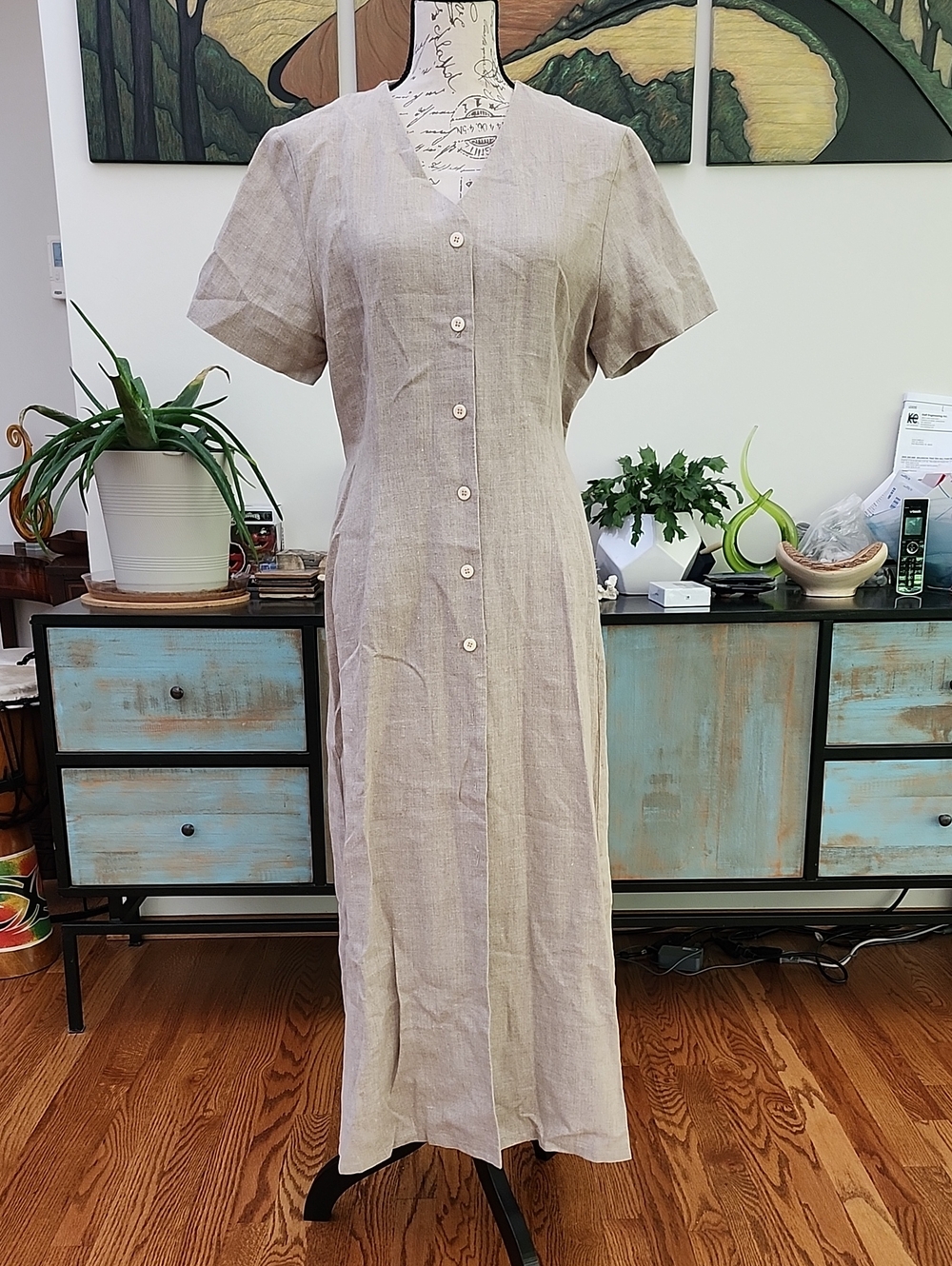 Amanda Smith Petites Pure Linen Dress